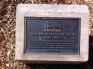 Old Balmain Cemetery 1868 - 1912 RIP to 10608 souls.
